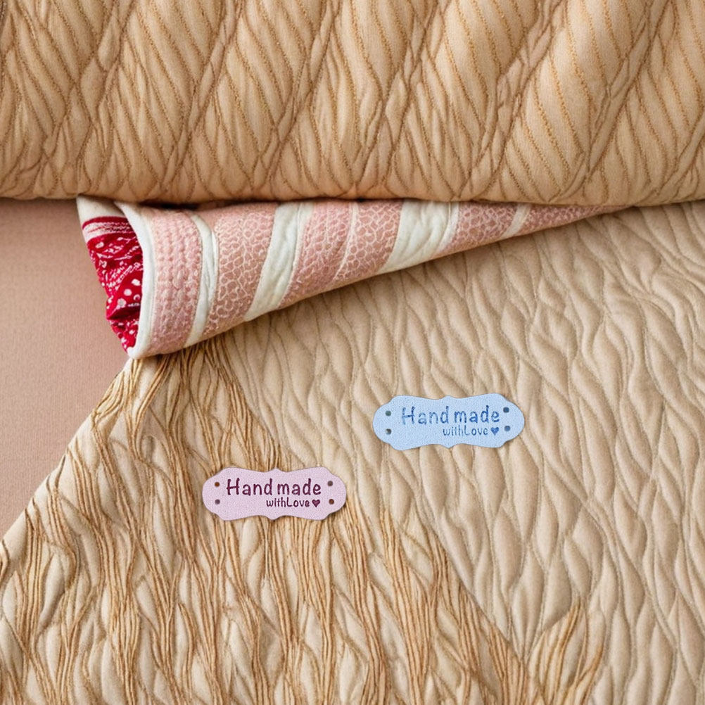 Sewing Labels - 100Pcs Handmade Clothing Labels Embossed Suede