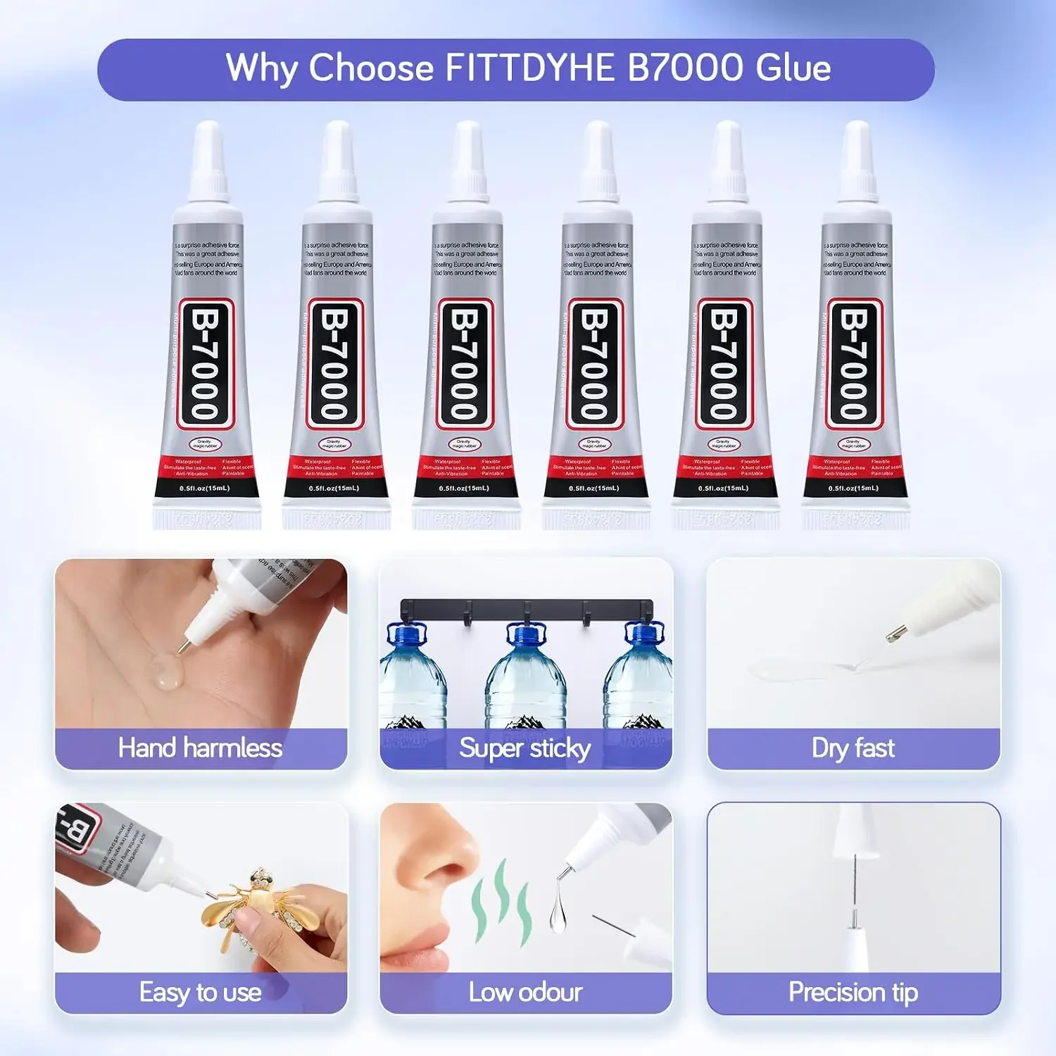 ICUTE-FITTDYHE 6PCS Jewelry Gl - Fabric Glue Bond review and price
