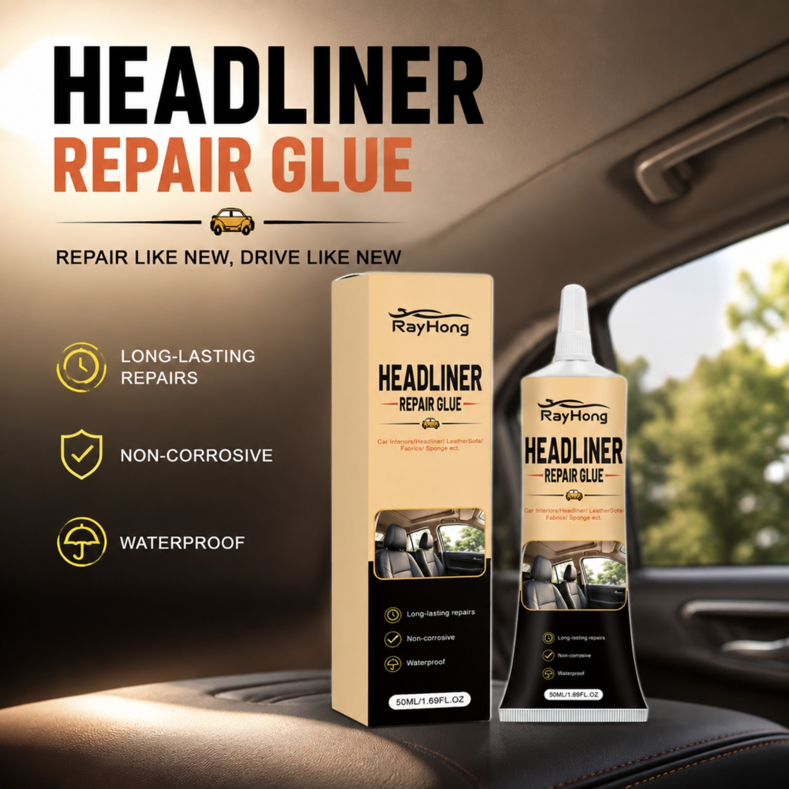 Headliner Repair Glue Car Roof - Fabric Glue Bond review and price