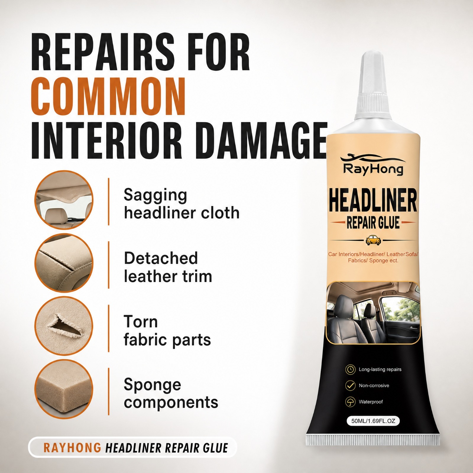 Headliner Repair Glue Car Roof - Fabric Glue Bond review and price