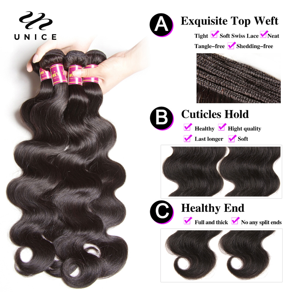 UNice Body Wave Bundles Natura - Sewing Technology review and price