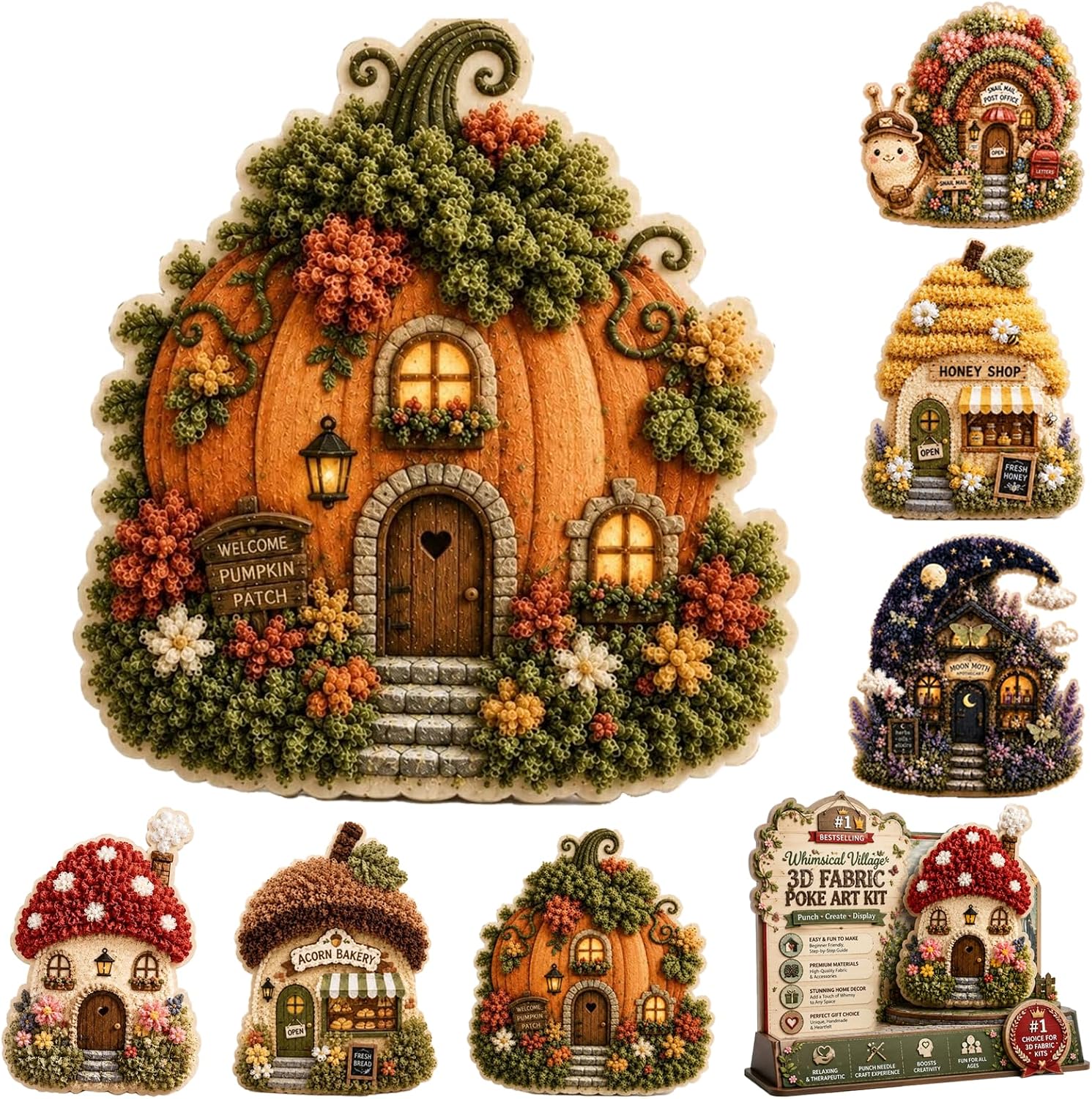 DIY 3D Fabric Poke Art Kit Whi - Is Sewing Textile Art review and price
