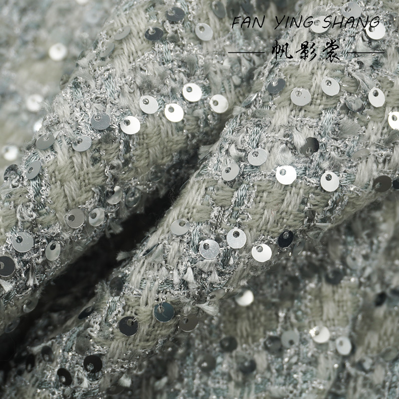 Silver Gray Glitter Sequins Tw - Sewing Tweed review and price