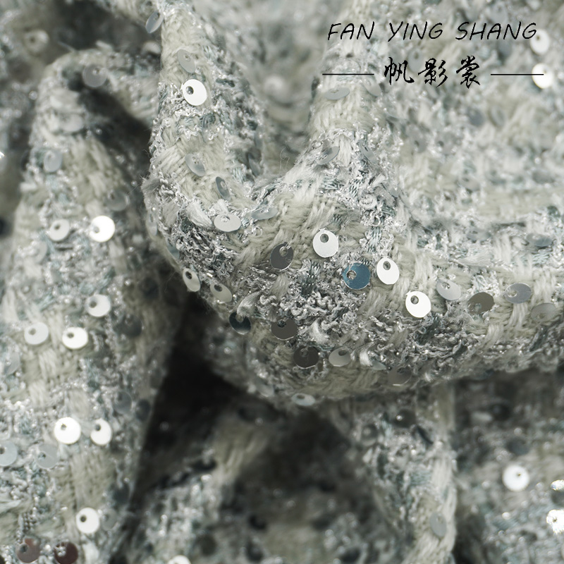 Silver Gray Glitter Sequins Tw - Sewing Tweed review and price