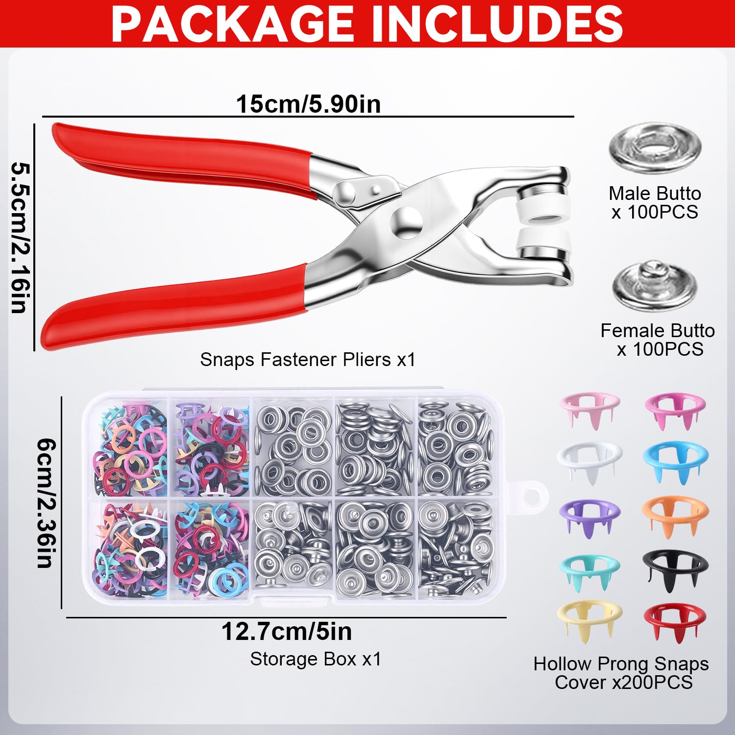 Sewing Kit with 100PCS Metal B - Snap Button Plier review and price