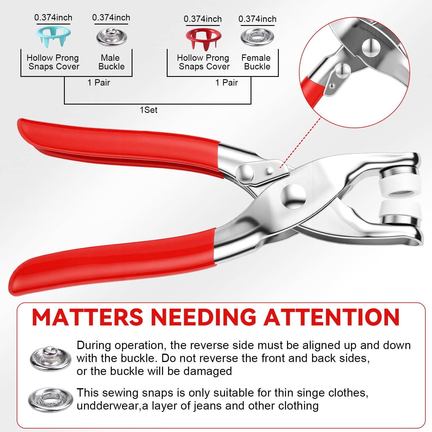 Sewing Kit with 100PCS Metal B - Snap Button Plier review and price