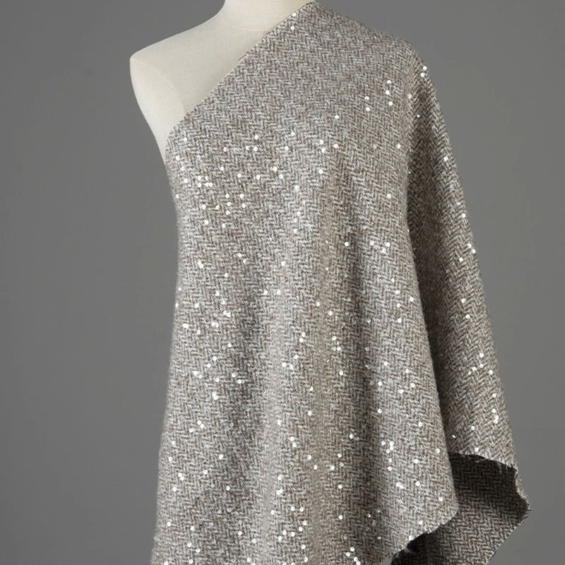 Light Grey With Sequin Yarn-Dy - Sewing Tweed review and price