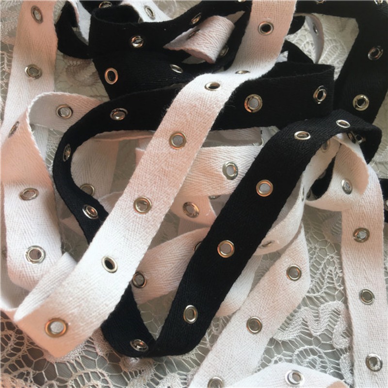Black and White Cotton Webbing - Sewing Eyelet Fabric review and price