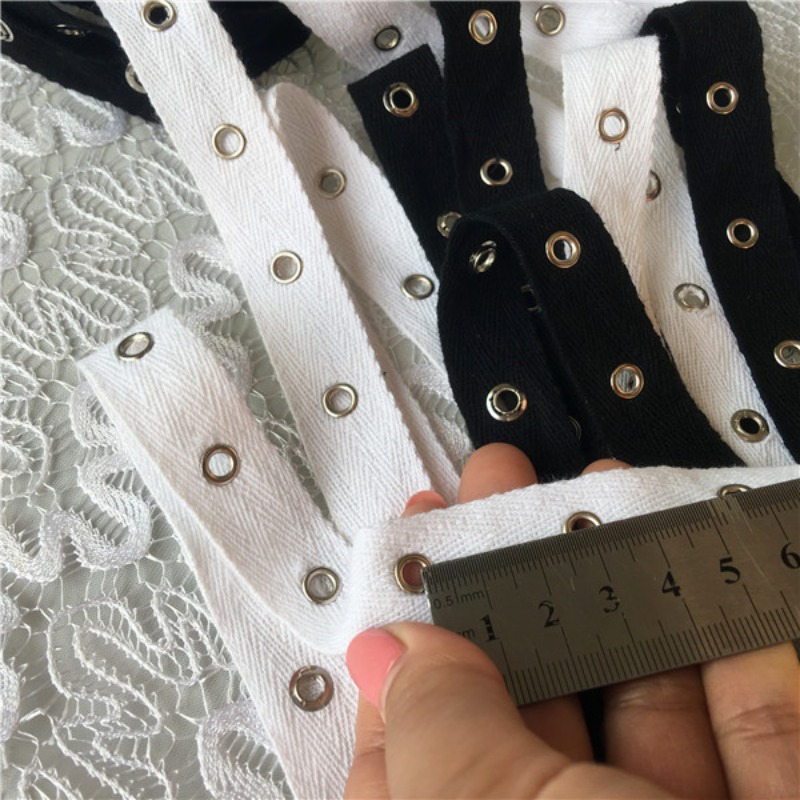 Black and White Cotton Webbing - Sewing Eyelet Fabric review and price